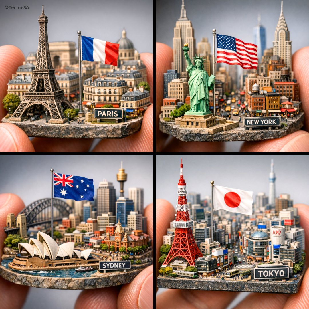 Extreme close up macro of miniature city diorama [CITY, COUNT...