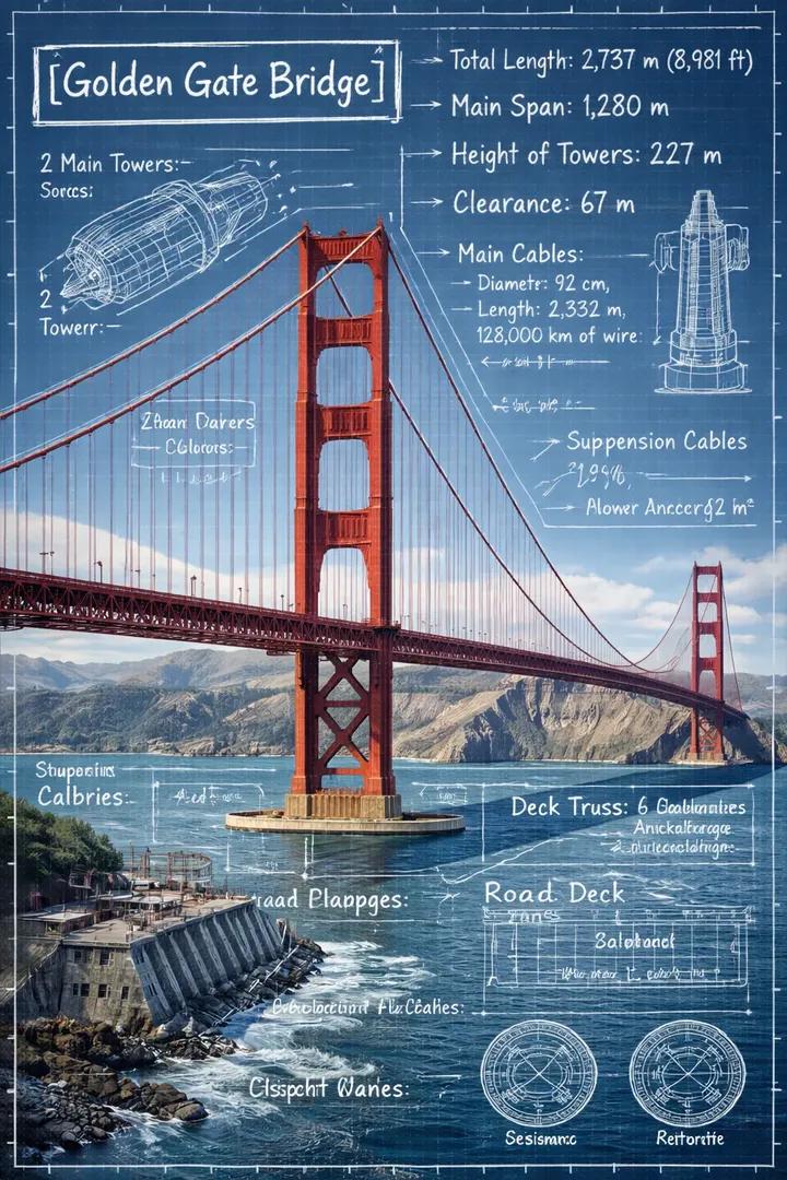 Create an infographic image of [LANDMARK], combining a real p... 2