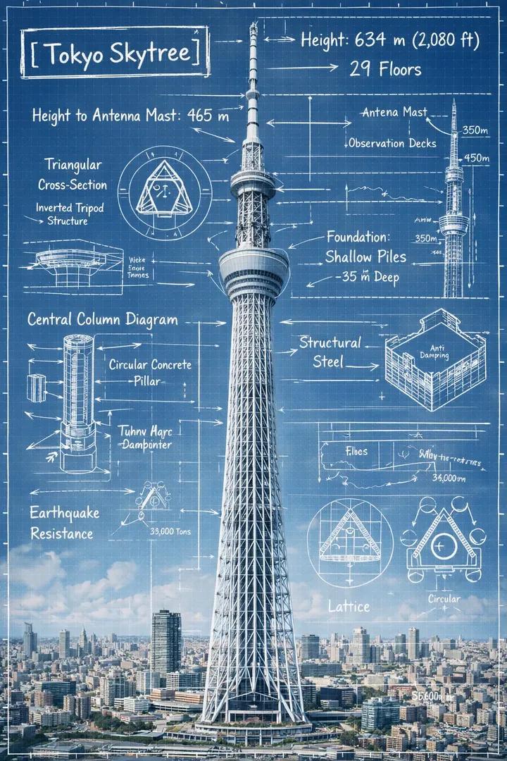 Create an infographic image of [LANDMARK], combining a real p... 3