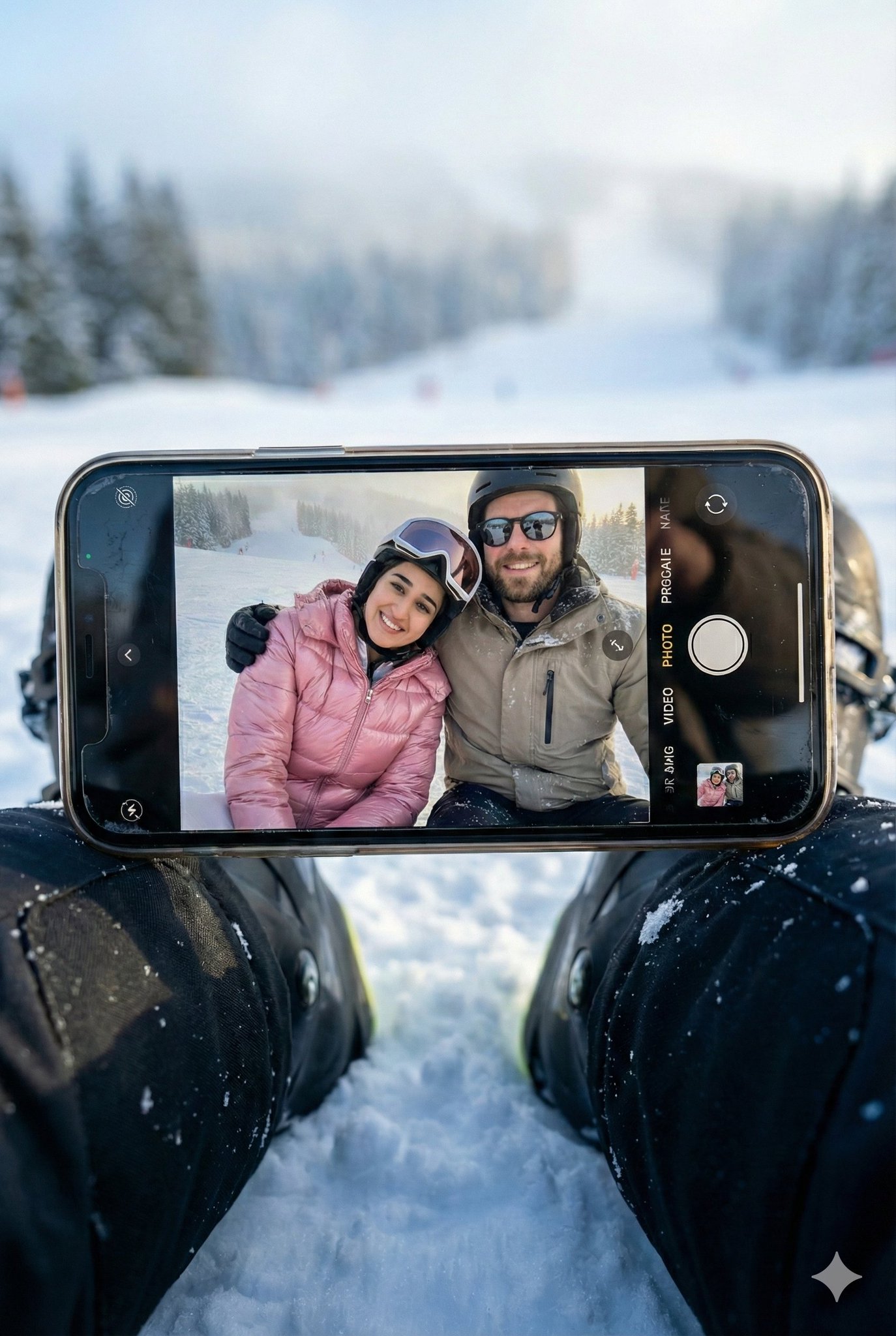 Create a hyper realistic winter scene in a vertical 3:4 aspec... 2