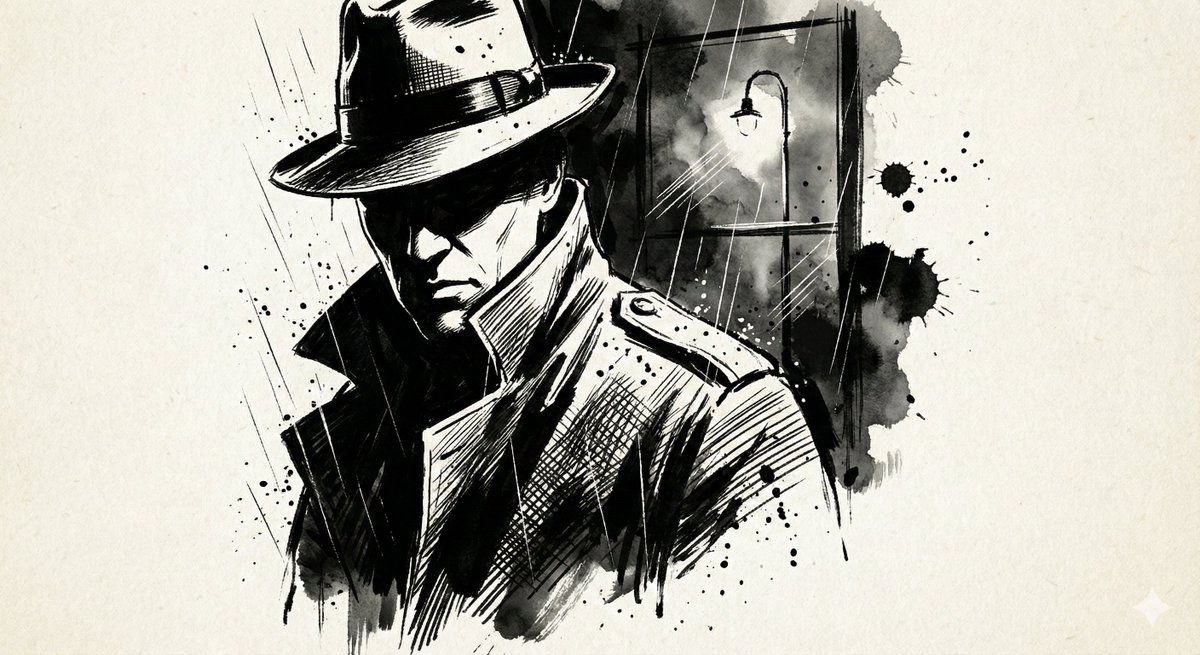 A high contrast ink noir portrait of [SUBJECT], illustrated e... 2