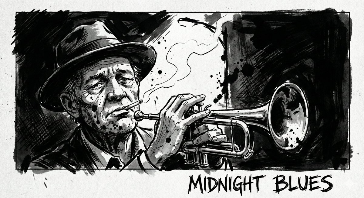 A high contrast ink noir portrait of [SUBJECT], illustrated e... 4