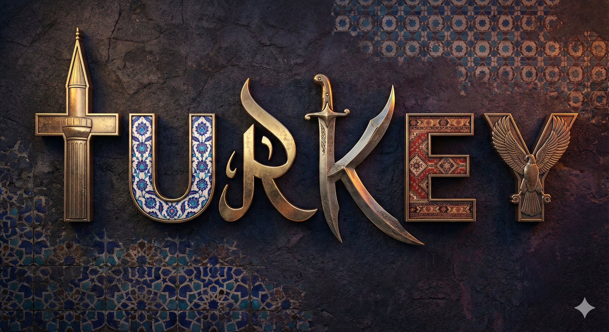 A high quality 3D metallic typography design of the word [COU... 3