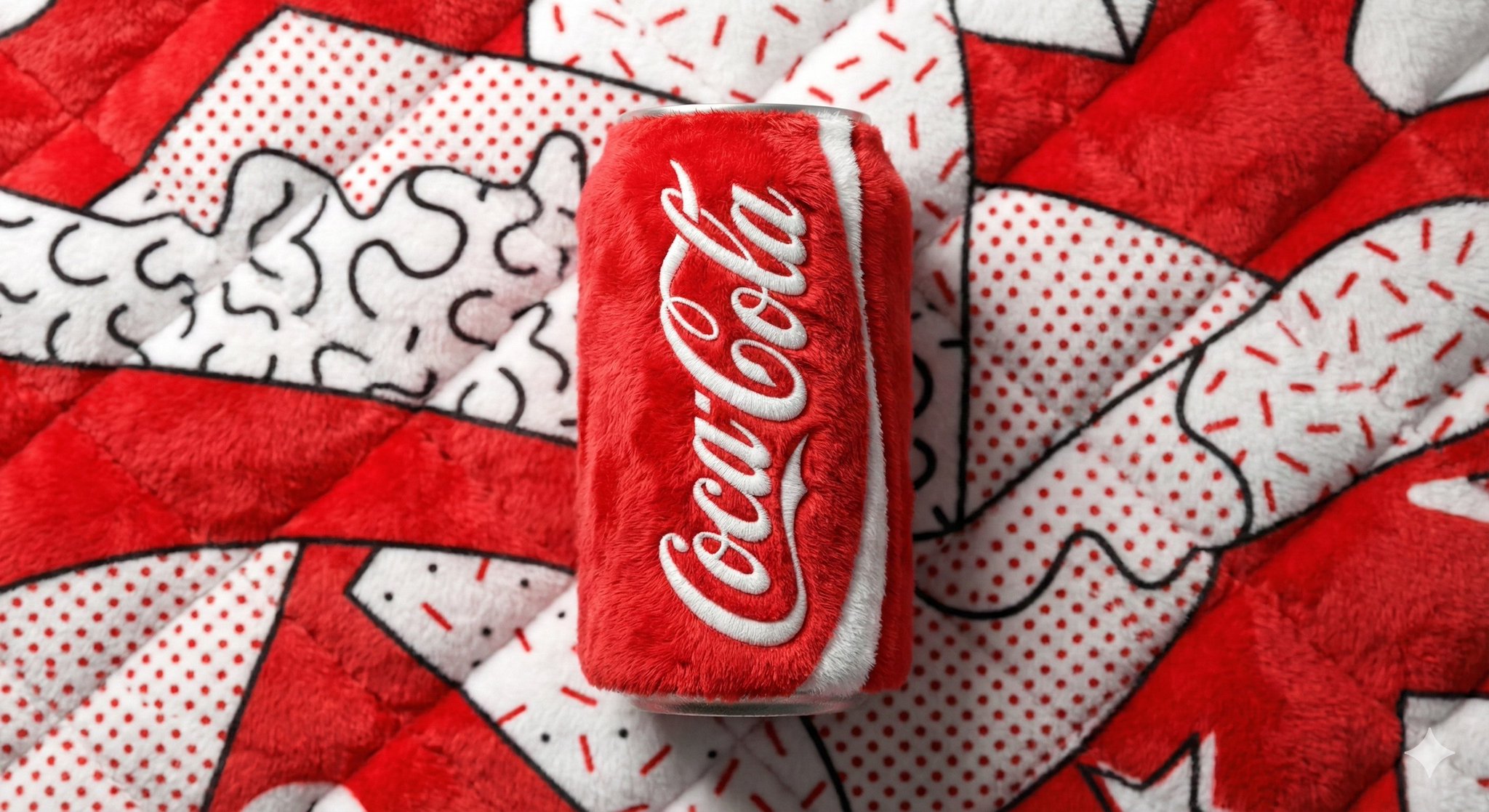 A beverage can branded [BRAND NAME], entirely made from vibra...
