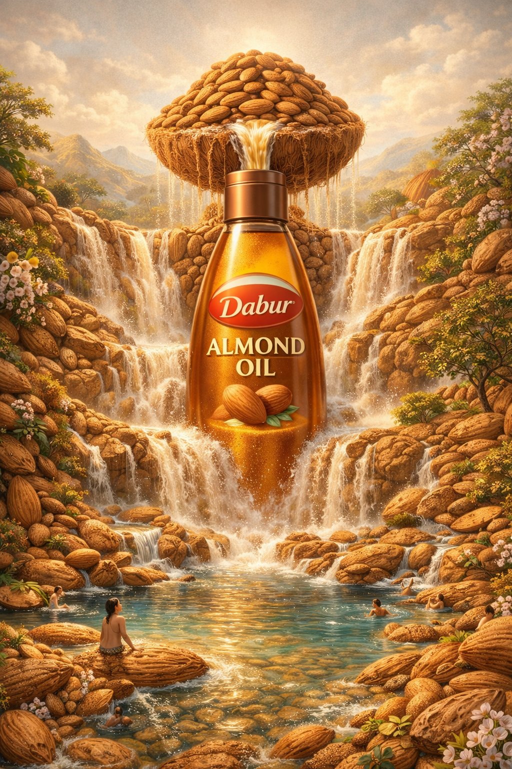 Surreal-style prompts for ingredient illustrations for the next step in designing an oil-brand. 3