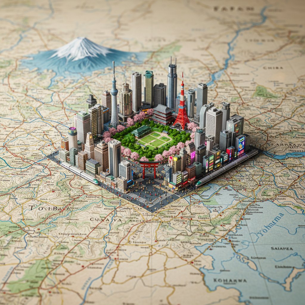 A realistic, highly detailed geographic map viewed from above... 2