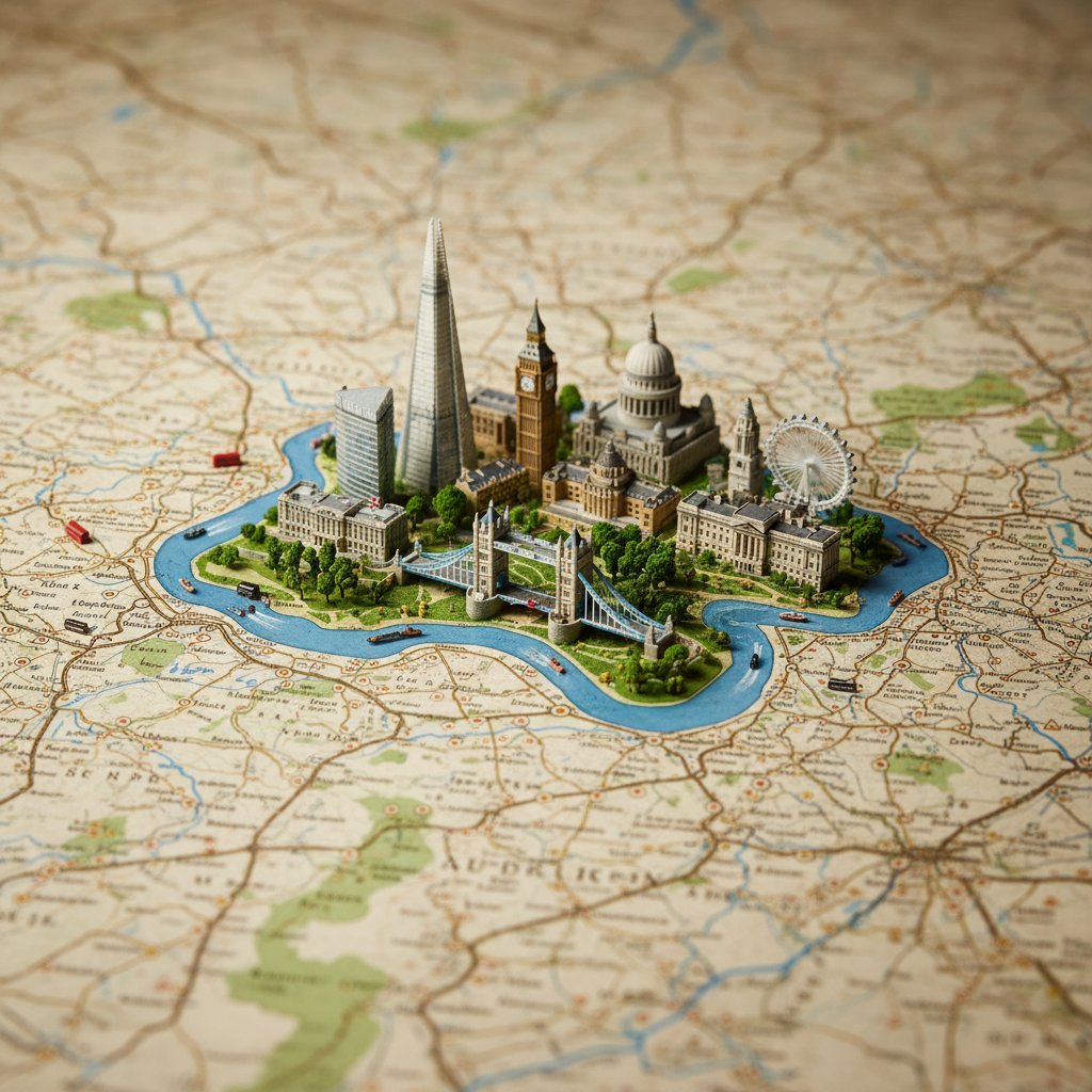A realistic, highly detailed geographic map viewed from above... 4