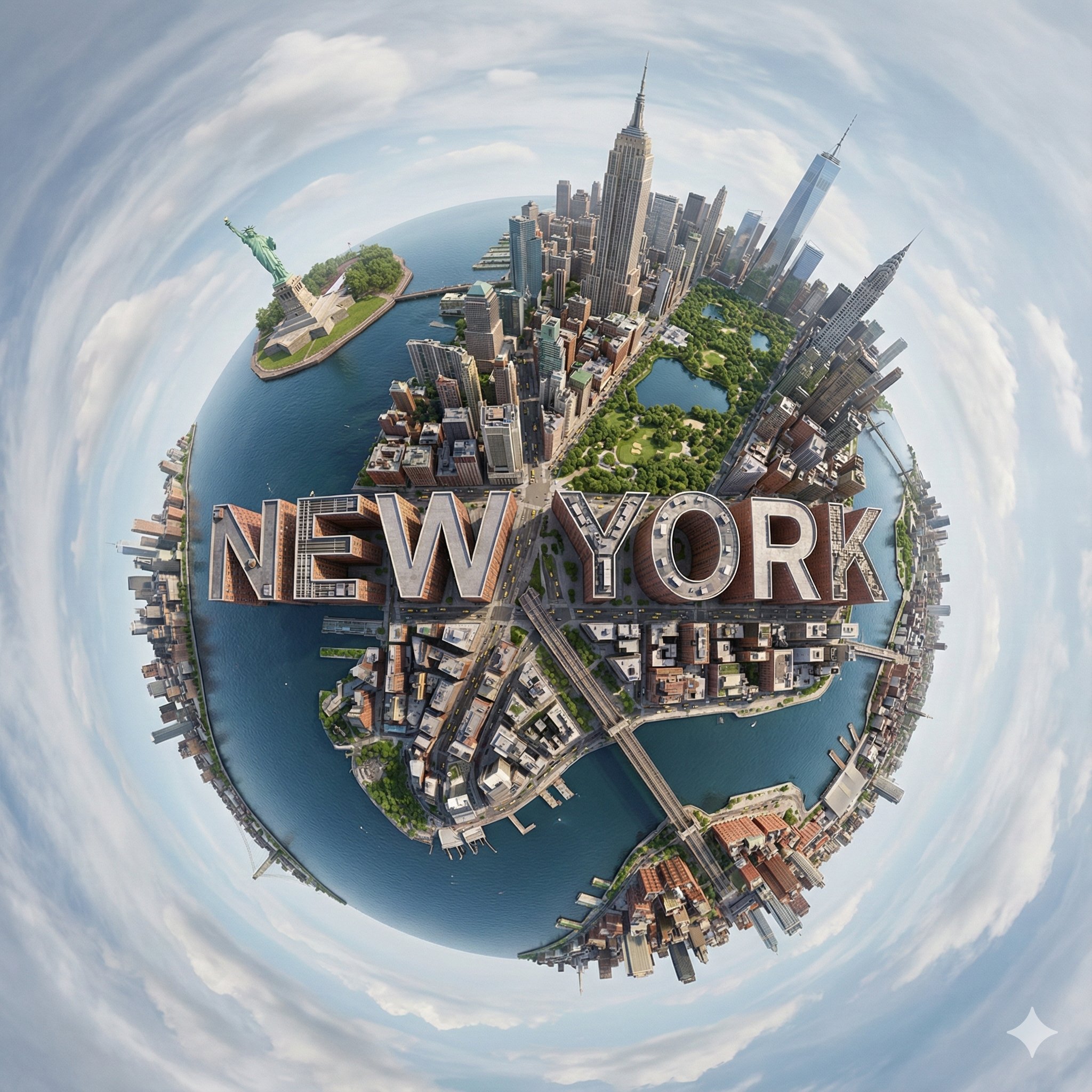 Create a hyperrealistic, surreal spherical panorama of [CITY... 3