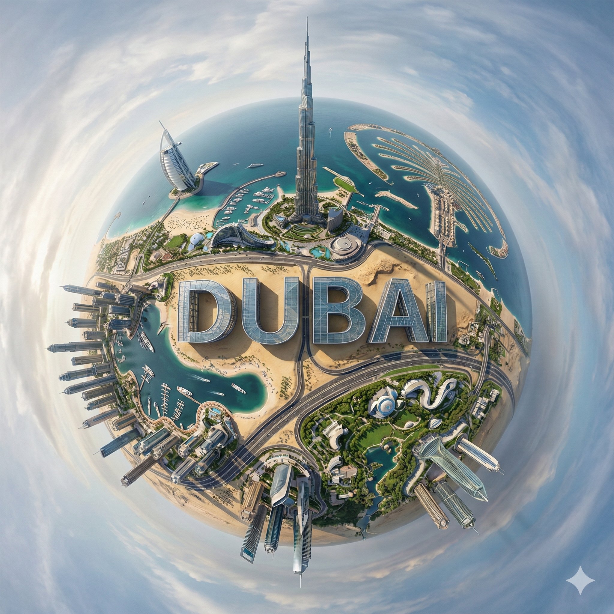 Create a hyperrealistic, surreal spherical panorama of [CITY... 4