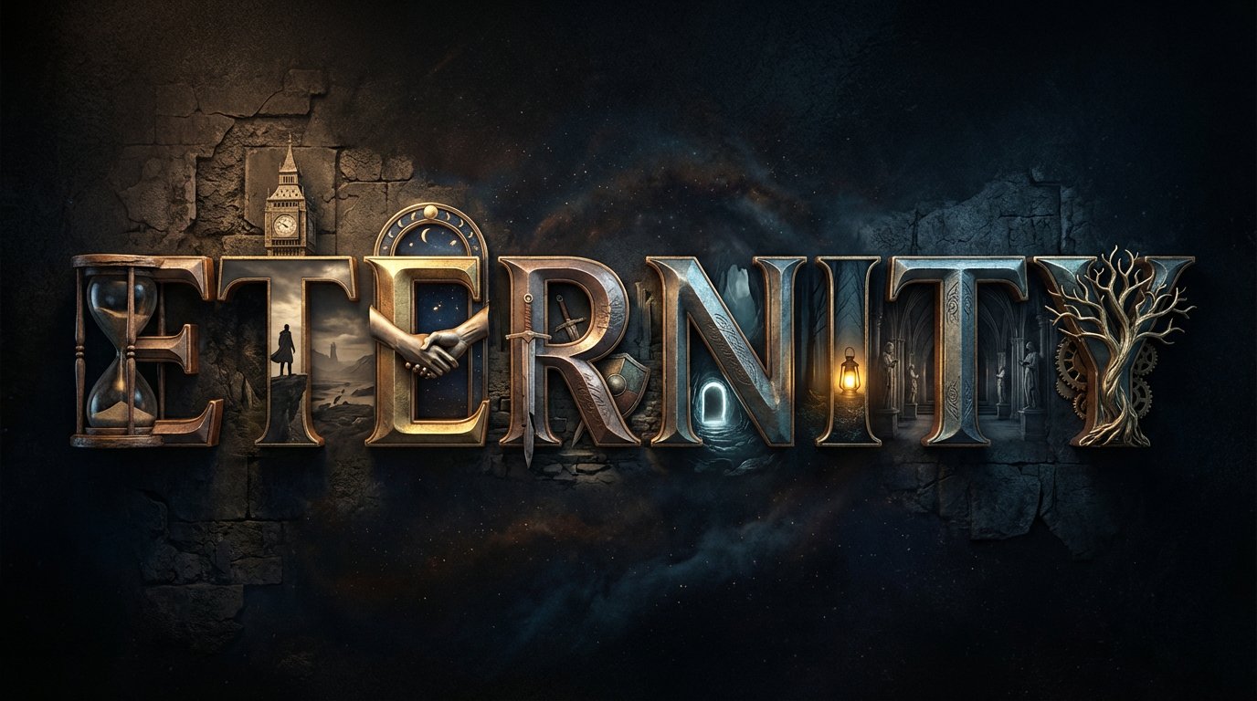 Create a high quality 3D metallic typography composition of t... 3