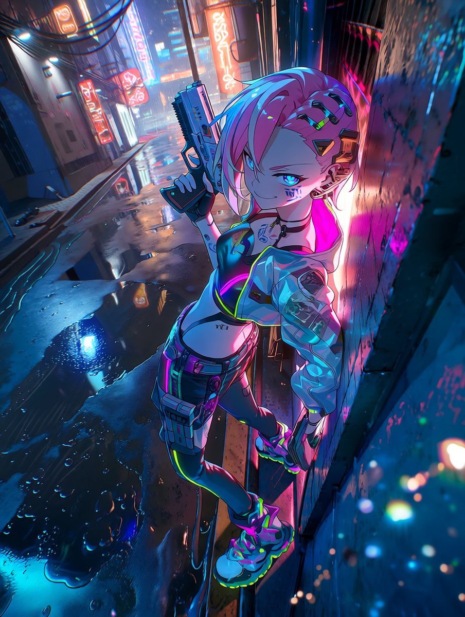 {anime style,cell anime, cyberpunk style}, {fisheye lens, 85m... 4