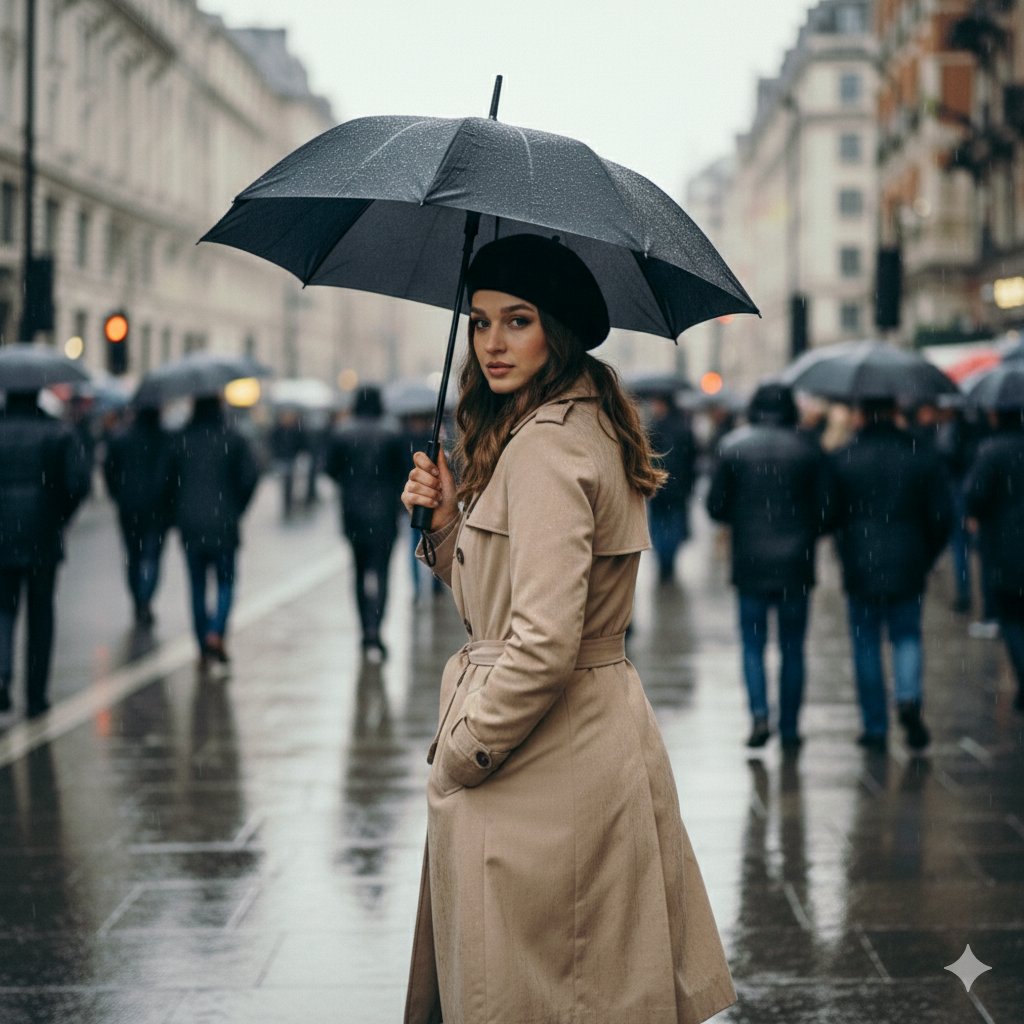 "render goal": "Ultra cinematic, hyper realistic rainy street... 3