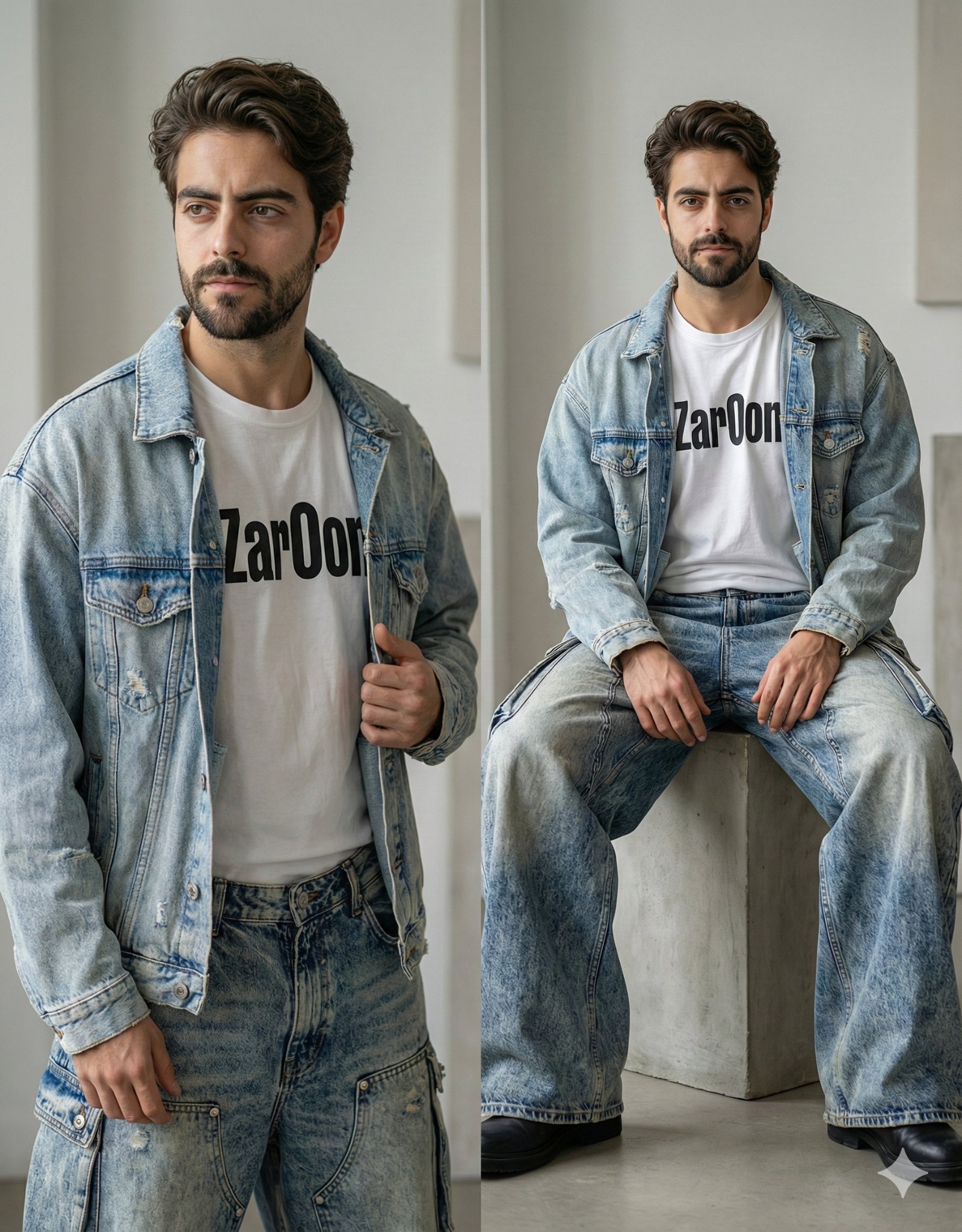 Beard. Makeup is minimal and natural, emphasizing clear skin... 2
