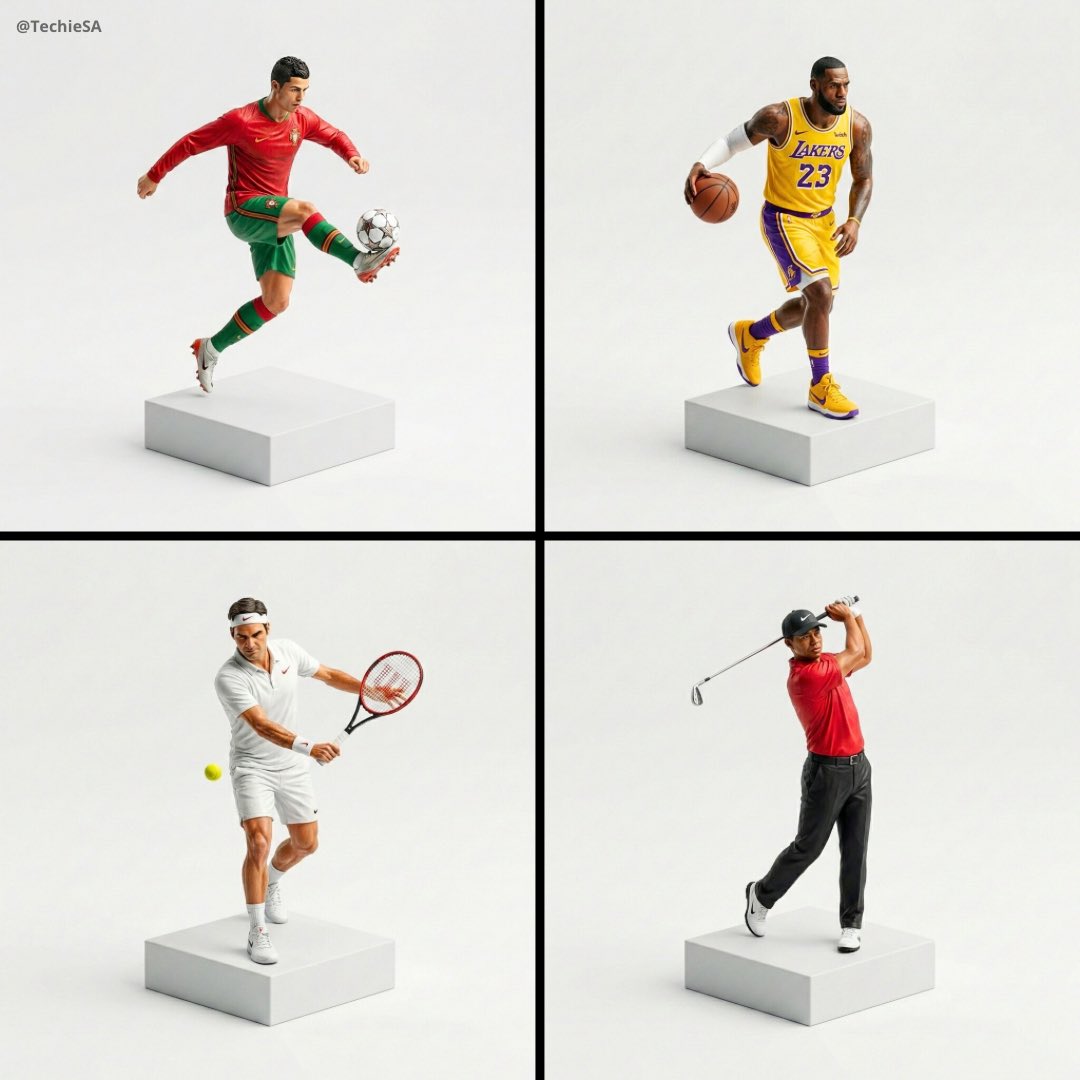 Make a miniature, full-body, isometric, realistic figurine of [PERSON], wearing their iconic spo...