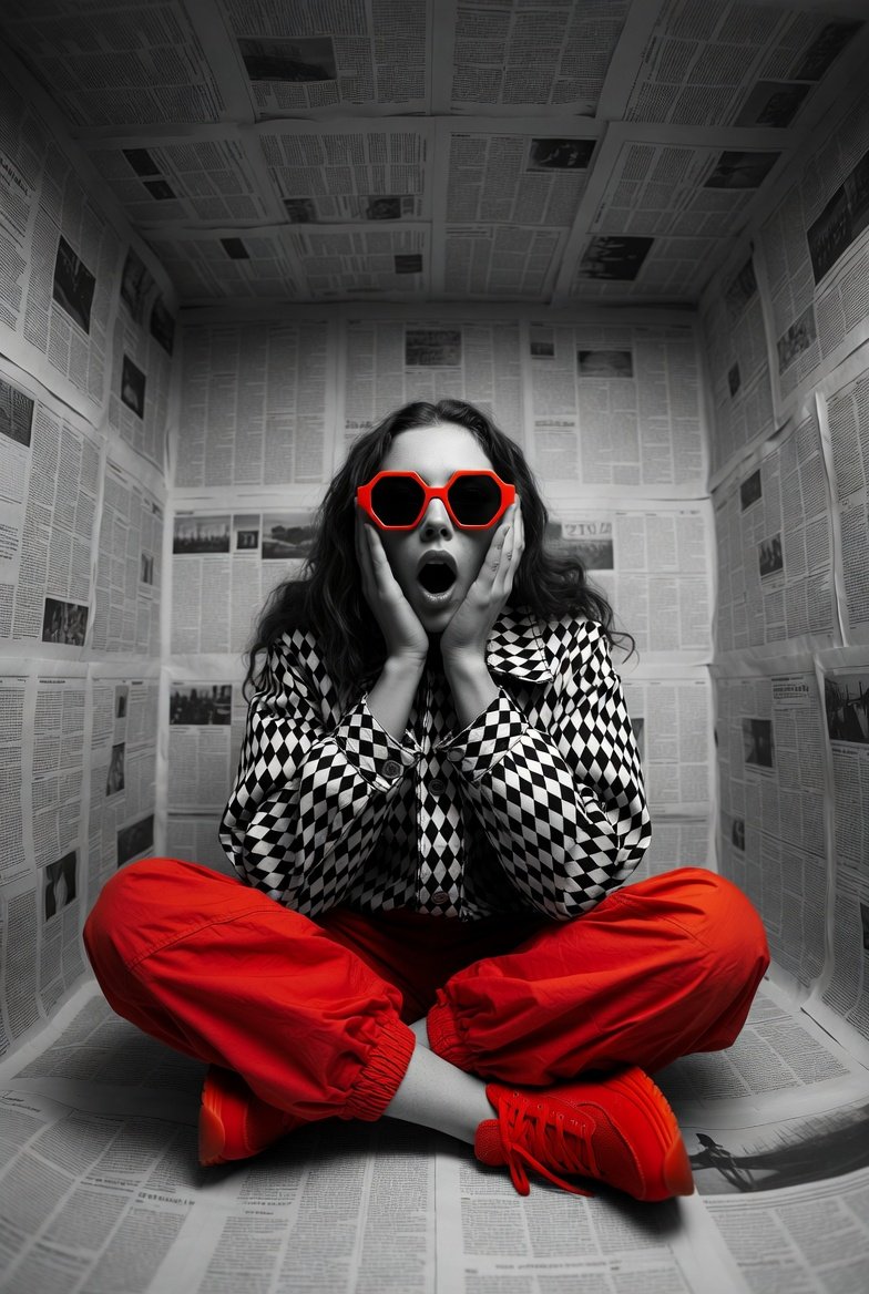 Hyper realistic editorial photo shot at eye level with a 12mm... 2
