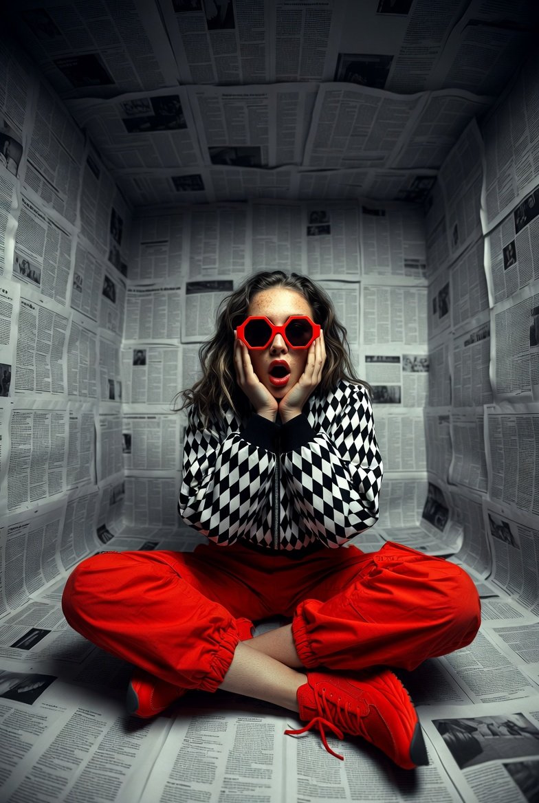 Hyper realistic editorial photo shot at eye level with a 12mm... 4