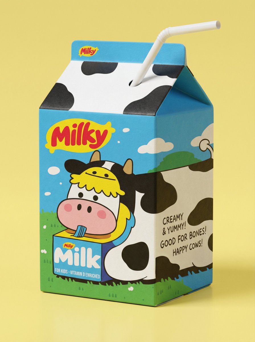 Packaging Design Concept for a Milk box 2