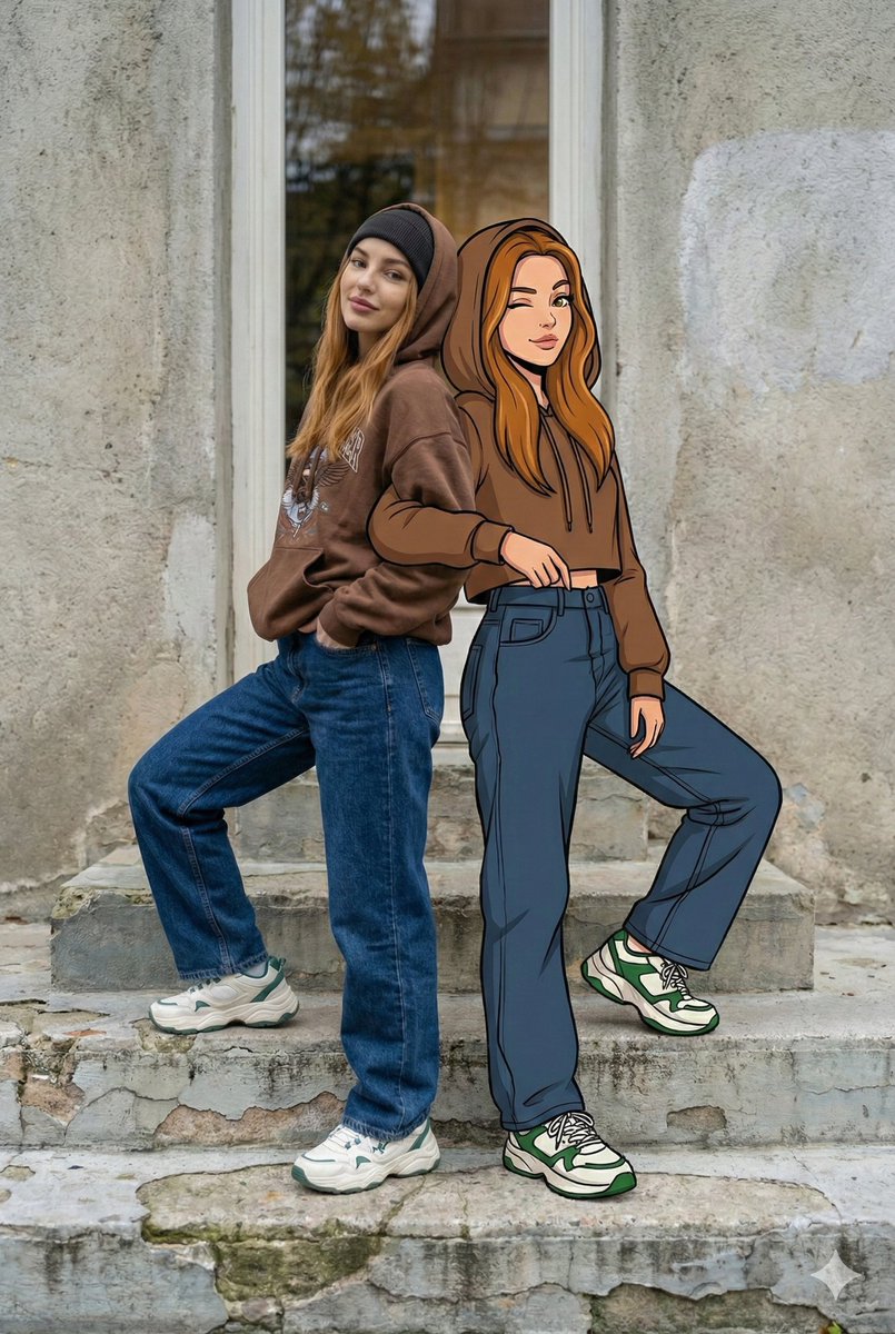 Transform the uploaded image into an ultra-high-resolution mixed-reality street portrait. 3