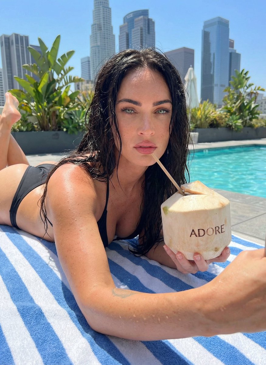 "title": "LA Rooftop Poolside Selfie", 2