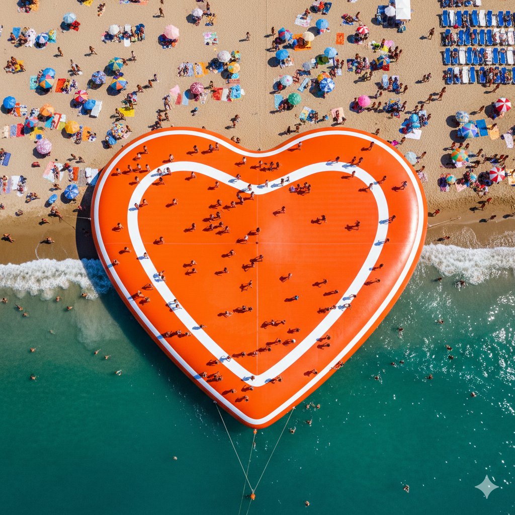 "prompt": "massive giant inflatable WhatsApp logo floating in... 4