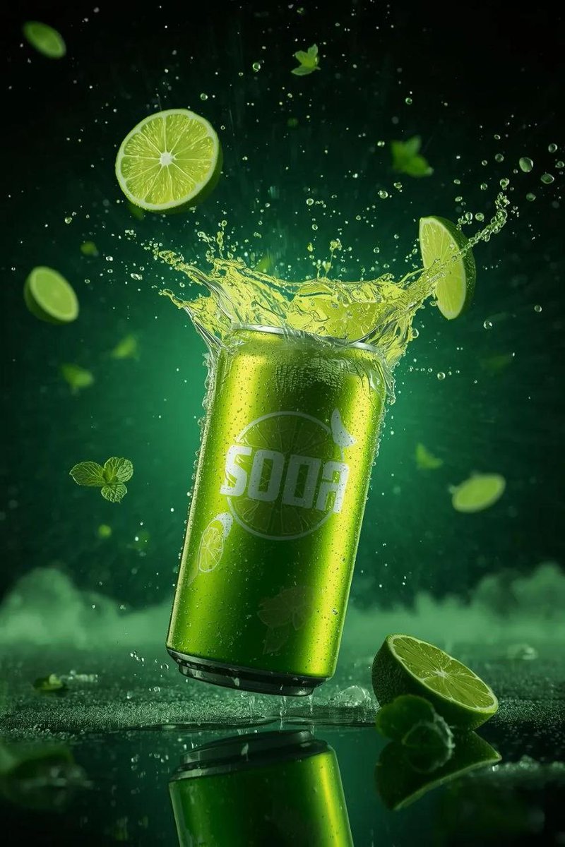 A hyper realistic commercial product shot of a refreshing lim... 2
