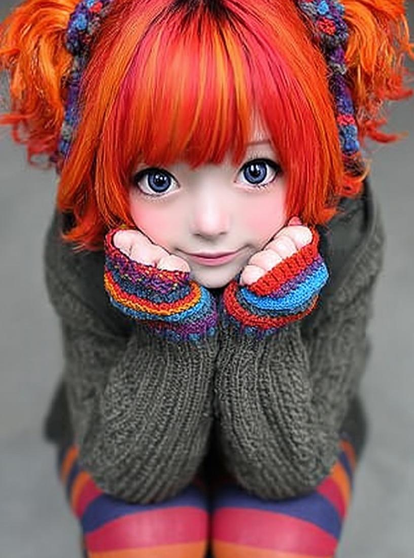 "Objective": "Create a highly detailed kawaii doll like chara... 2