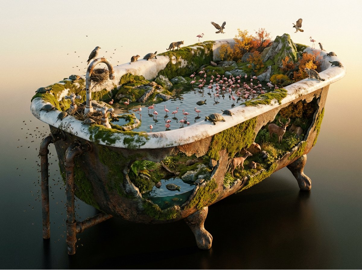 A colossal [OBJECT] reimagined as a complete natural biome. T... 3