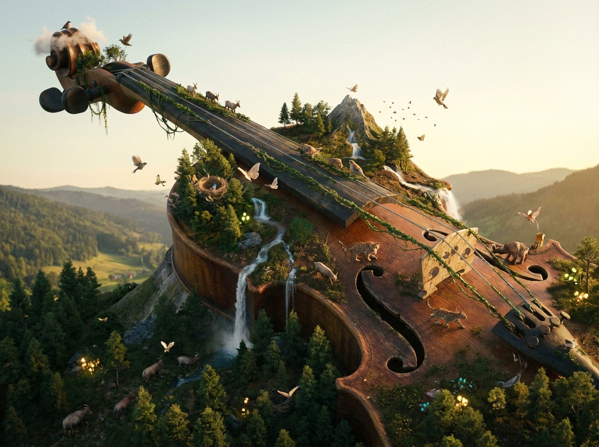 A colossal [OBJECT] reimagined as a complete natural biome. T... 4