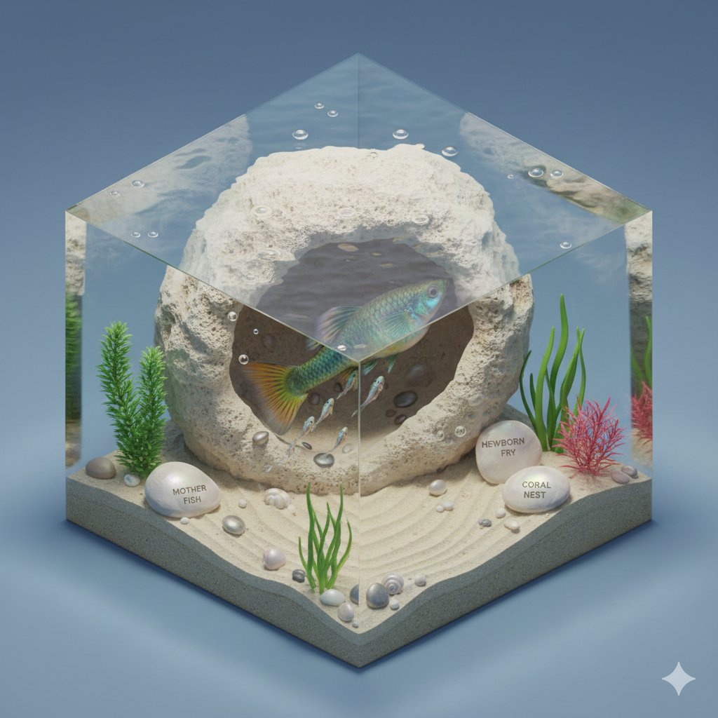 Isometric miniature nature diorama showing a mother [PARROT]... 2