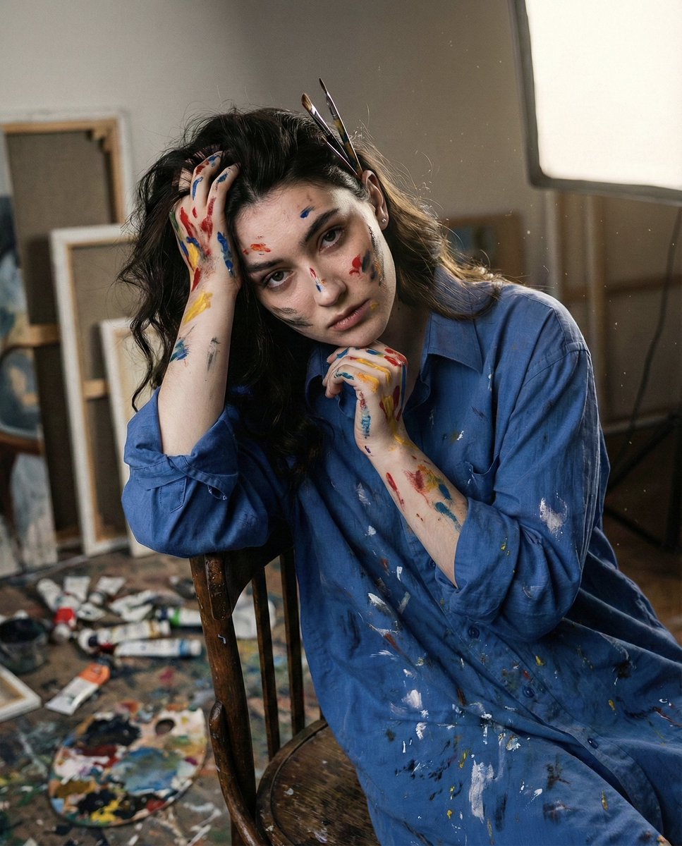 • Concept: Artistic lifestyle, face preserved, tactile provoc... 2