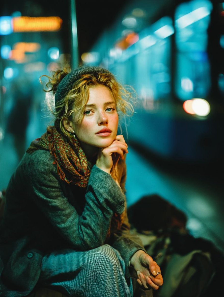 "Objective": "Create a moody cinematic portrait capturing qui...