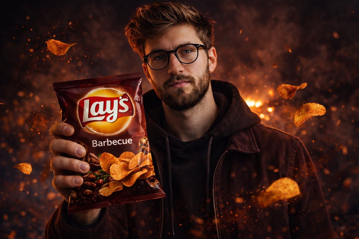 A cinematic, ultra realistic advertising shot of a man holdin... 3