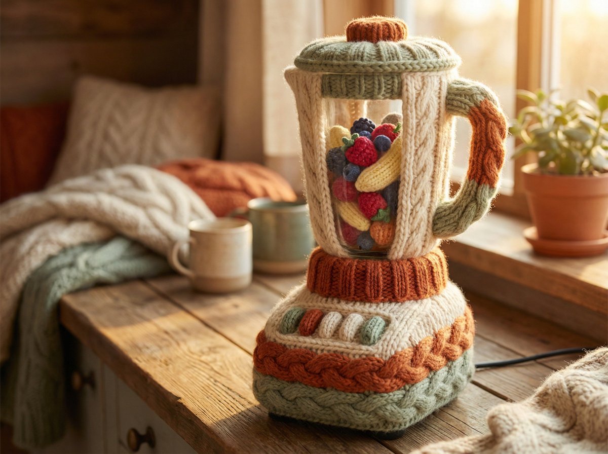 An [OBJECT] rendered as if entirely hand knitted from chunky... 2