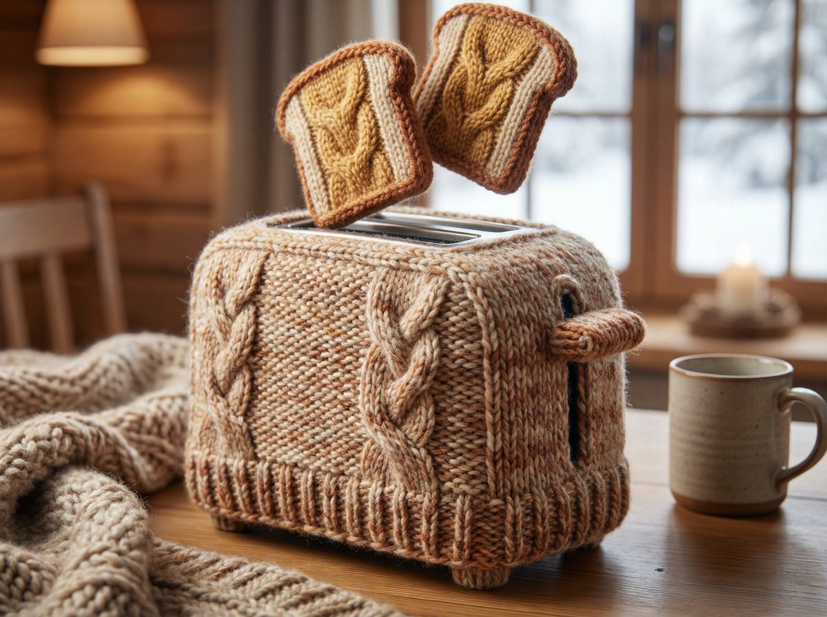 An [OBJECT] rendered as if entirely hand knitted from chunky... 3