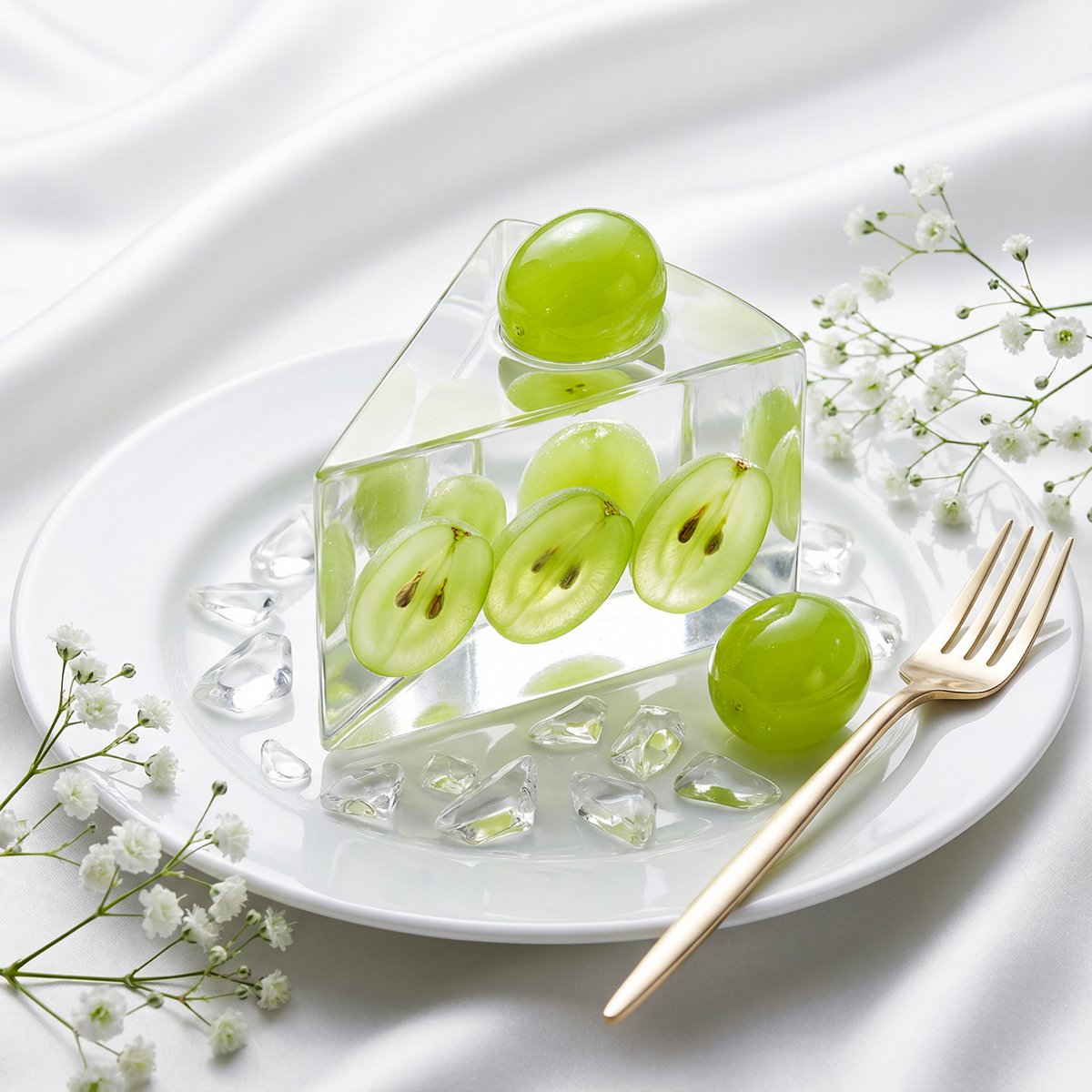 Create a luxury fashion editorial still life of a sharp trian... 2