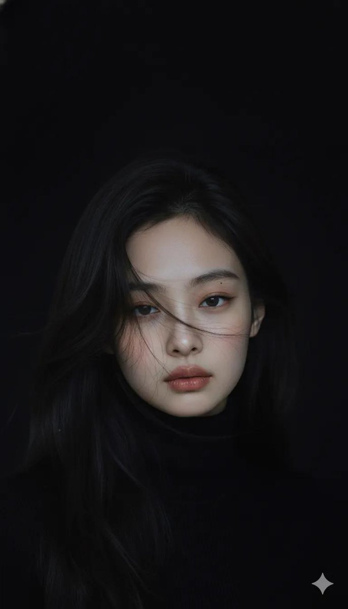 Moody cinematic portrait of a young woman with clear fair ski... 3