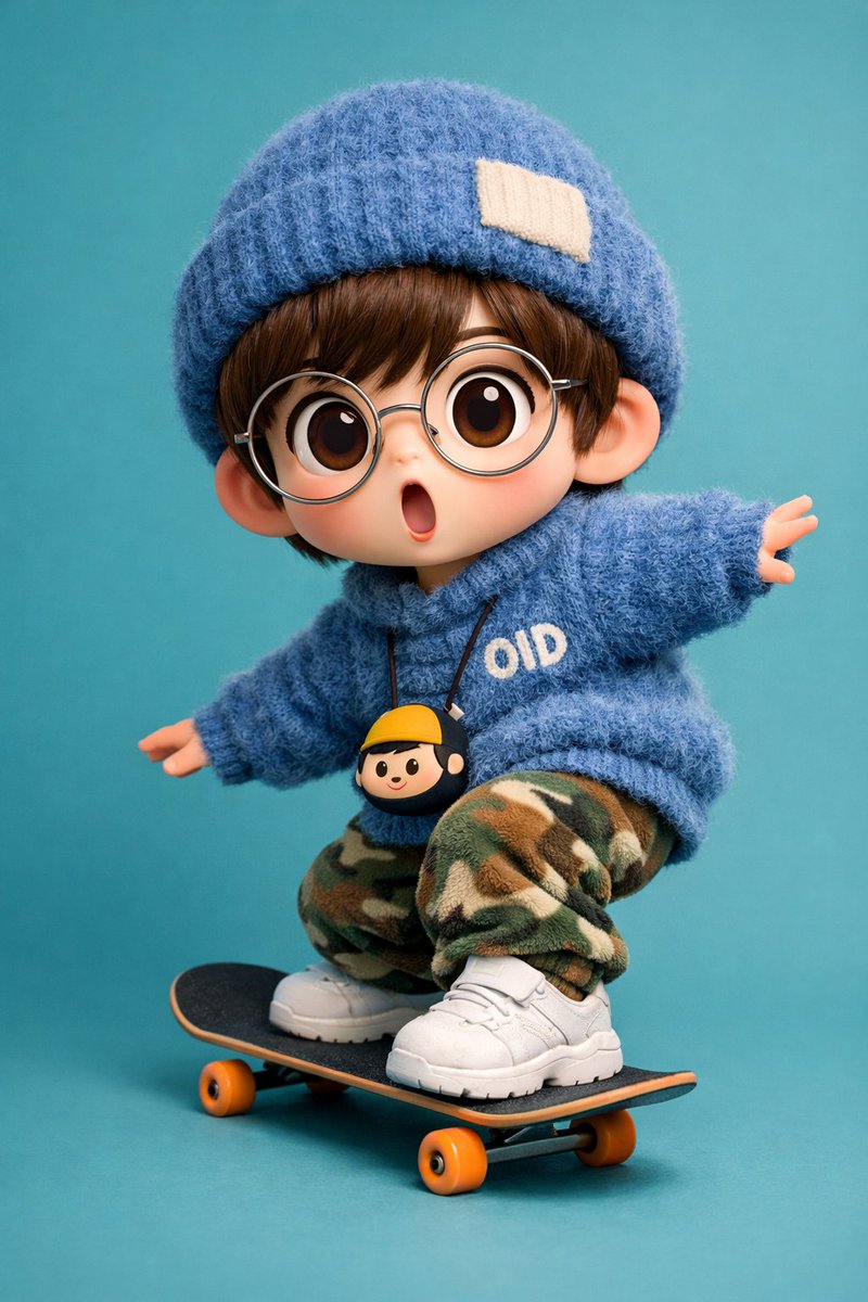 A high fidelity 3D character render of a cute, stylized boy s... 2