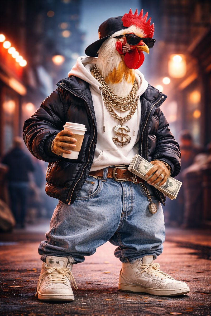 Ultra realistic studio portrait of an anthropomorphic rooster... 2