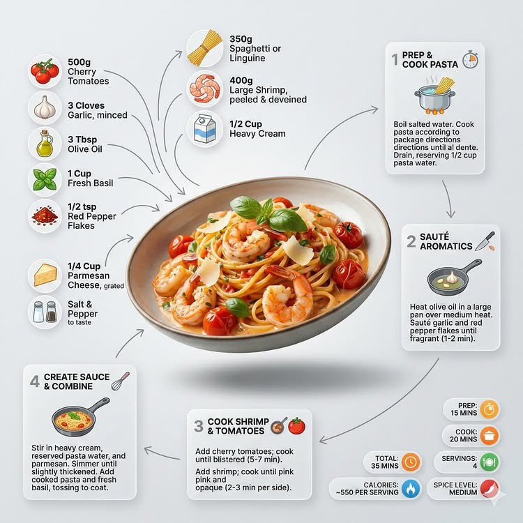 Ultra clean modern recipe infographic. 4