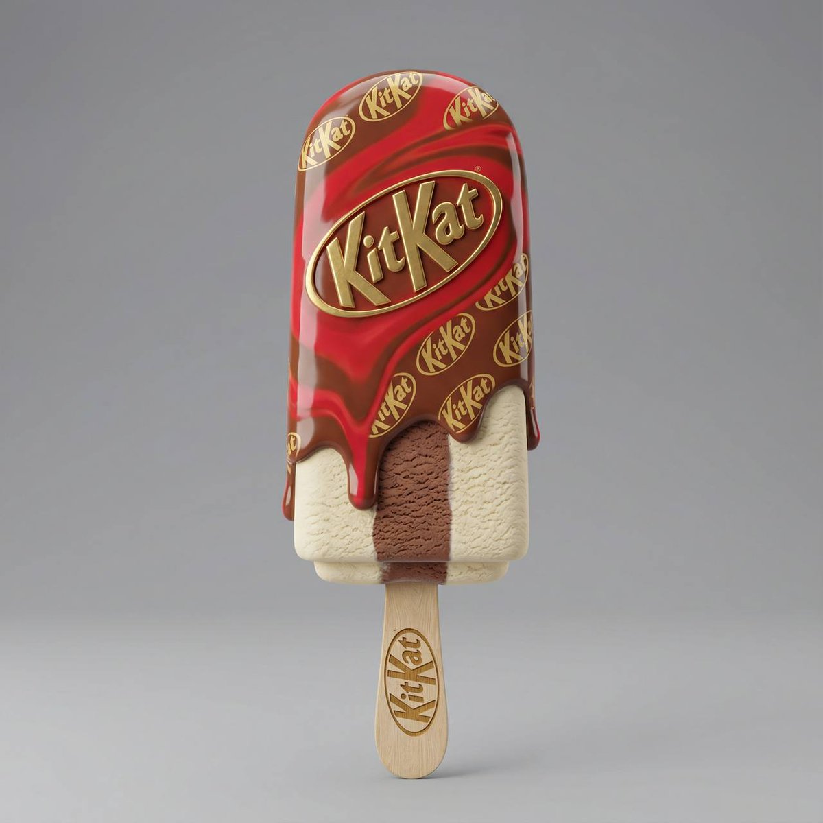 A perfectly vertical, hyper realistic 3D popsicle by [@ YOUR... 3