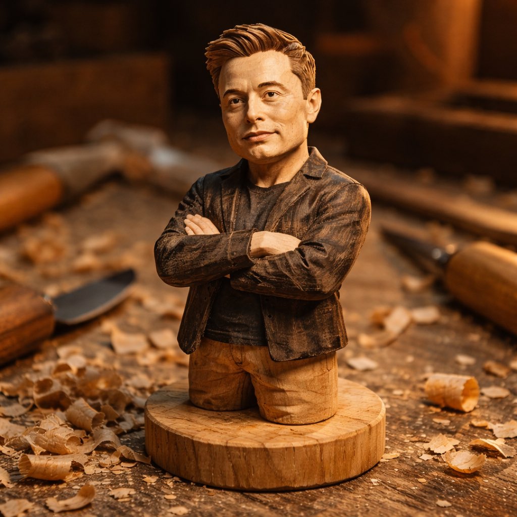 A hand carved wooden miniature figure of [NAME], shaped with... 2