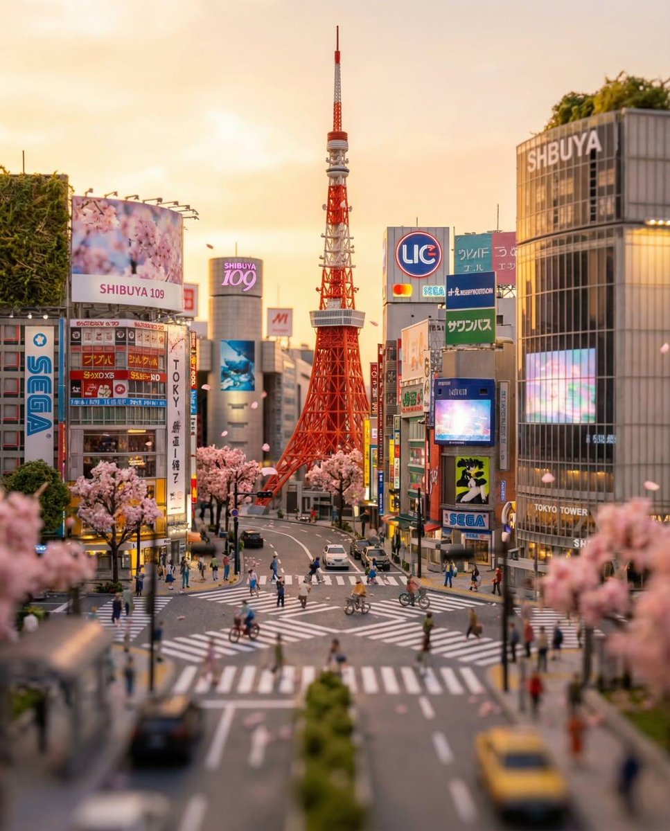 Tilt shift 3D model diorama in 4:5 aspect ratio, highlighting...