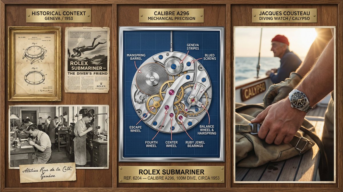 A master watchmaker's documentation board for [TIMEPIECE] — [... 3