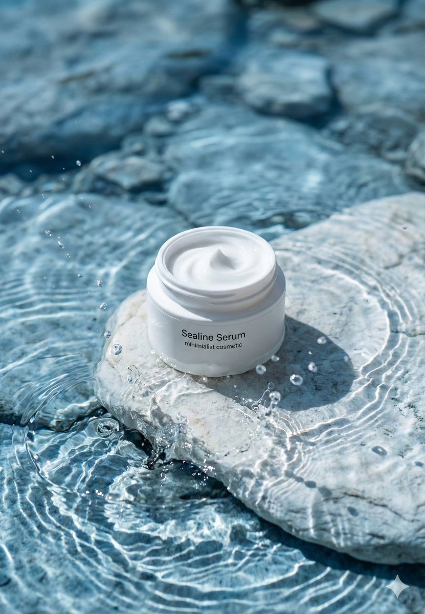 "prompt": "A premium minimalist skincare product photography...