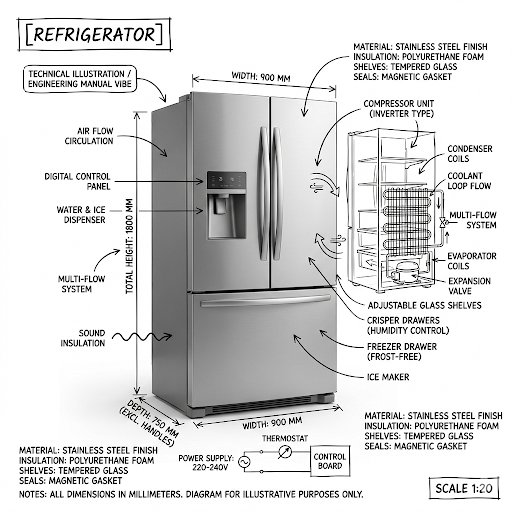 Create an infographic image of [washing machine], combining a... 2