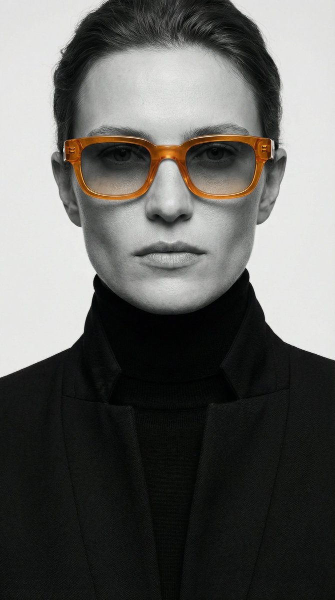 A studio style close up editorial portrait of a person with s... 2