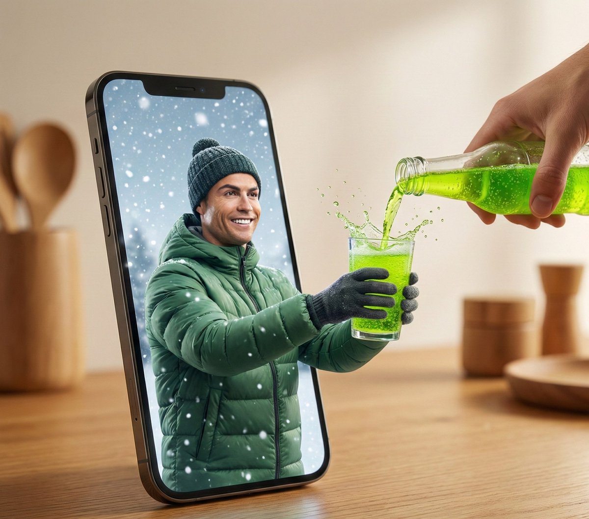 A hyper realistic surreal photograph of a modern smartphone l... 2