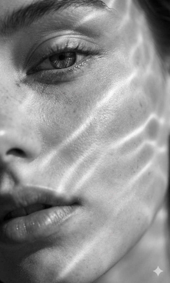 A hyperrealistic 8K black and white extreme close up portrait... 2