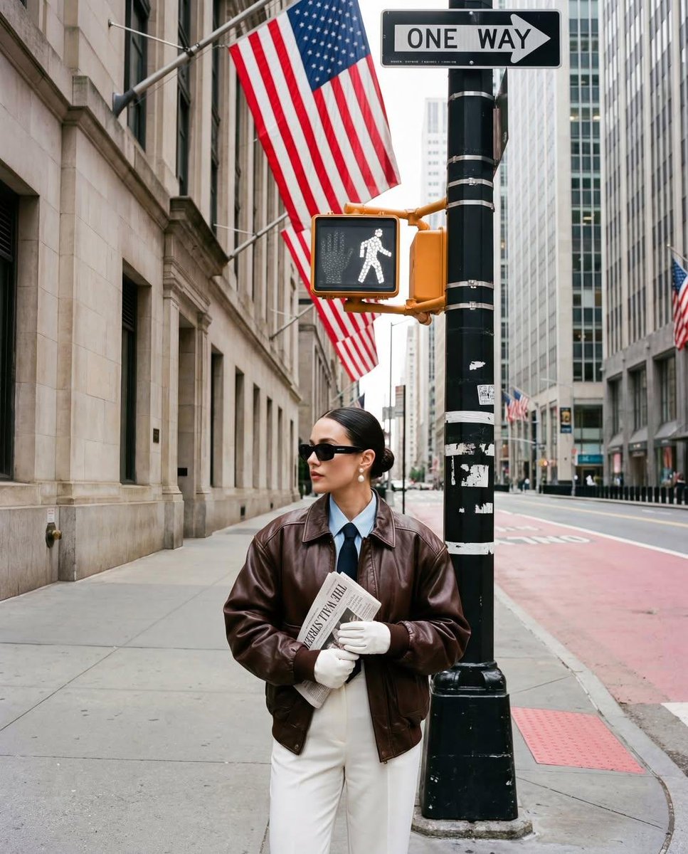 Ultra realistic street fashion editorial photograph in New Yo... 2