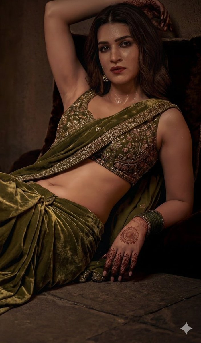 A detailed, high fashion studio photograph of a woman posing... 4
